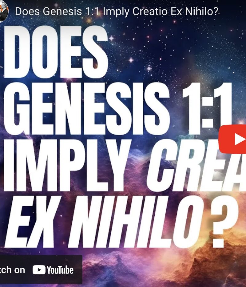 Does Genesis 1:1 Imply Creatio Ex Nihilo?